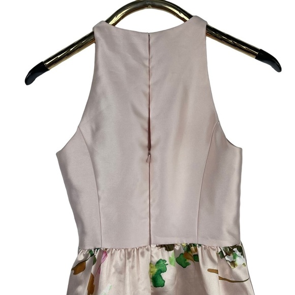 ALFRED SUNG BLUSH BOUQUET SLEEVELESS FLORAL SKIRT MAXI POCKETS BRIDESMAID DRESS - Picture 8 of 14